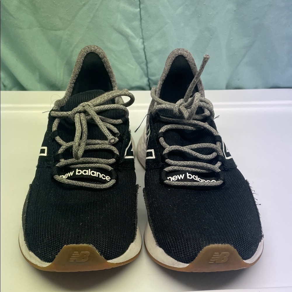 New Balance Kids Black and Gray Athletic Sneakers